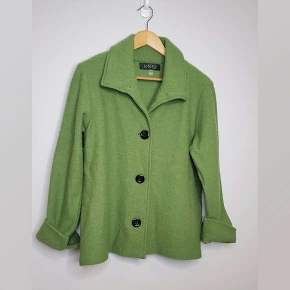 Vintage Green Kasper Wool Jacket - Picture 1 of 6